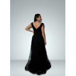 Fabulous black night dress with tulle.
