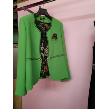 Formal green jacket set with a lovely printed shirt.